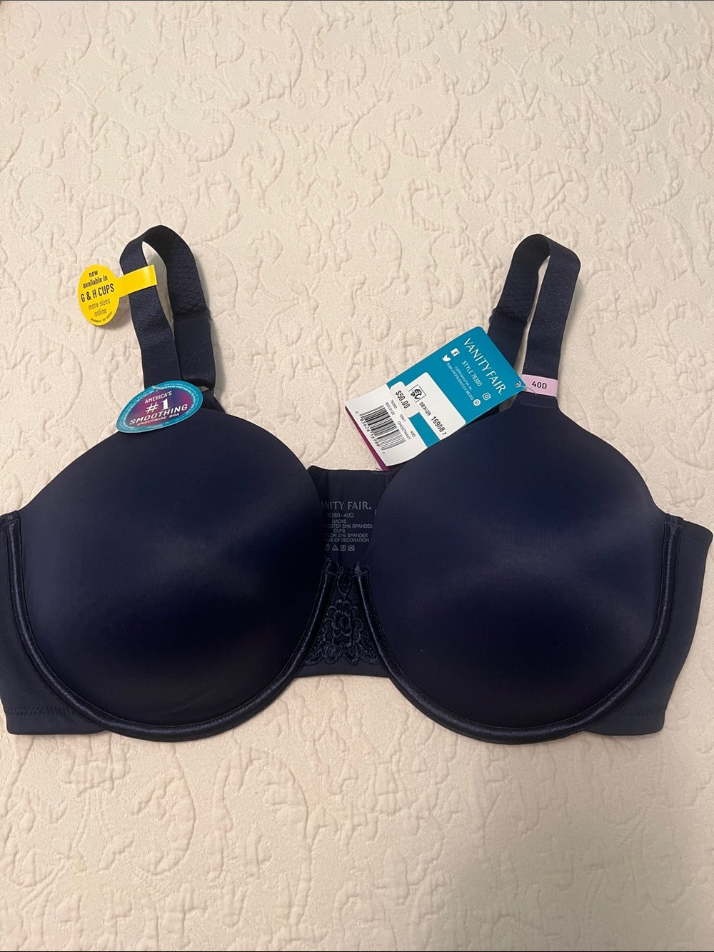 Vanity Fair Smooth Navy Full-Coverage Underwire Bra